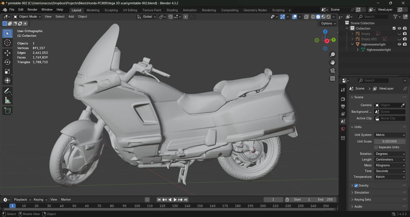 Honda PC800 3D Scan screenshot 5