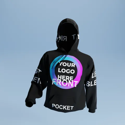 Walking Hoodie 3D Mockup - Blender 3d models