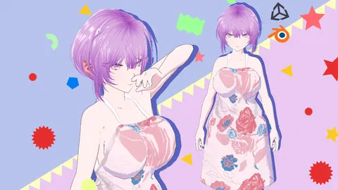 Anime Mommy in Apron - Blender 3d models