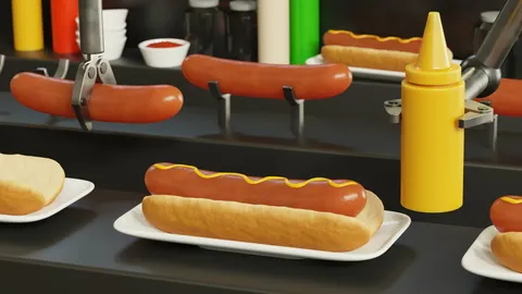 Hot Dog Factory Source Files - Blender tutorials & courses
