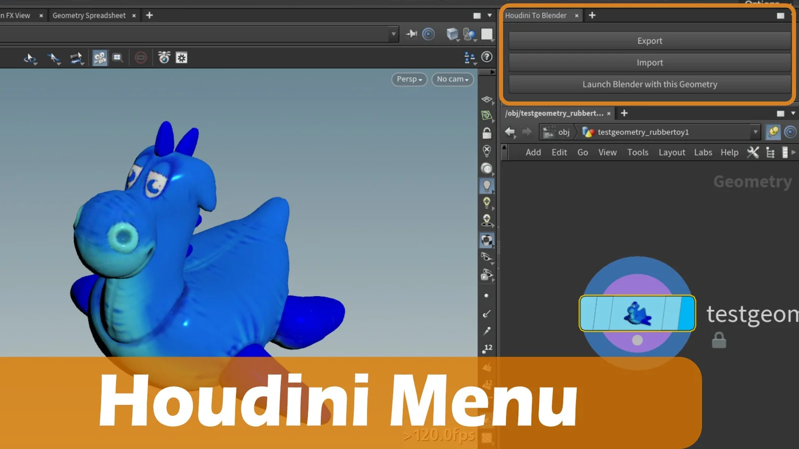 Houdini Blender Bridge screenshot 2