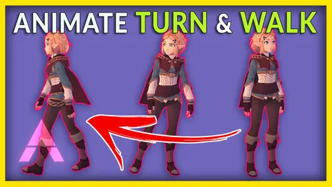Animate a Turn and Walk - Blender tutorials & courses