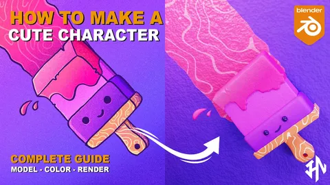 Create a Cute Character - Blender tutorials & courses