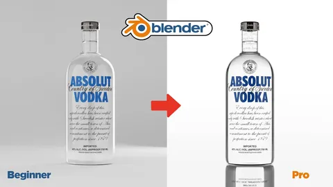 Light Glassy Bottle Tutorial File - Blender scenes