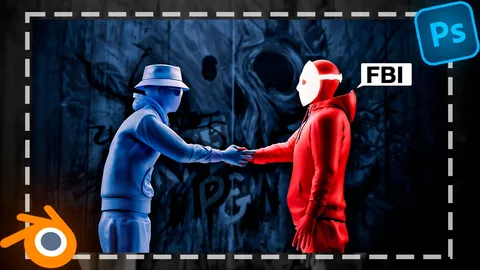 Cipher 3D Thumbnail - Blender tutorials & courses