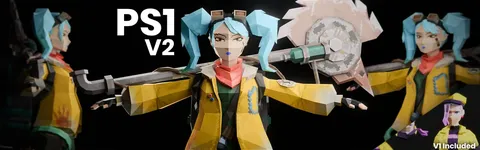 PS1 Characters Course - Blender tutorials & courses