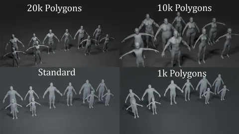 Human Body Base Mesh - Blender 3d models