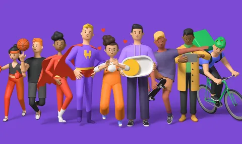 Humans 3D Characters - Blender 3d models