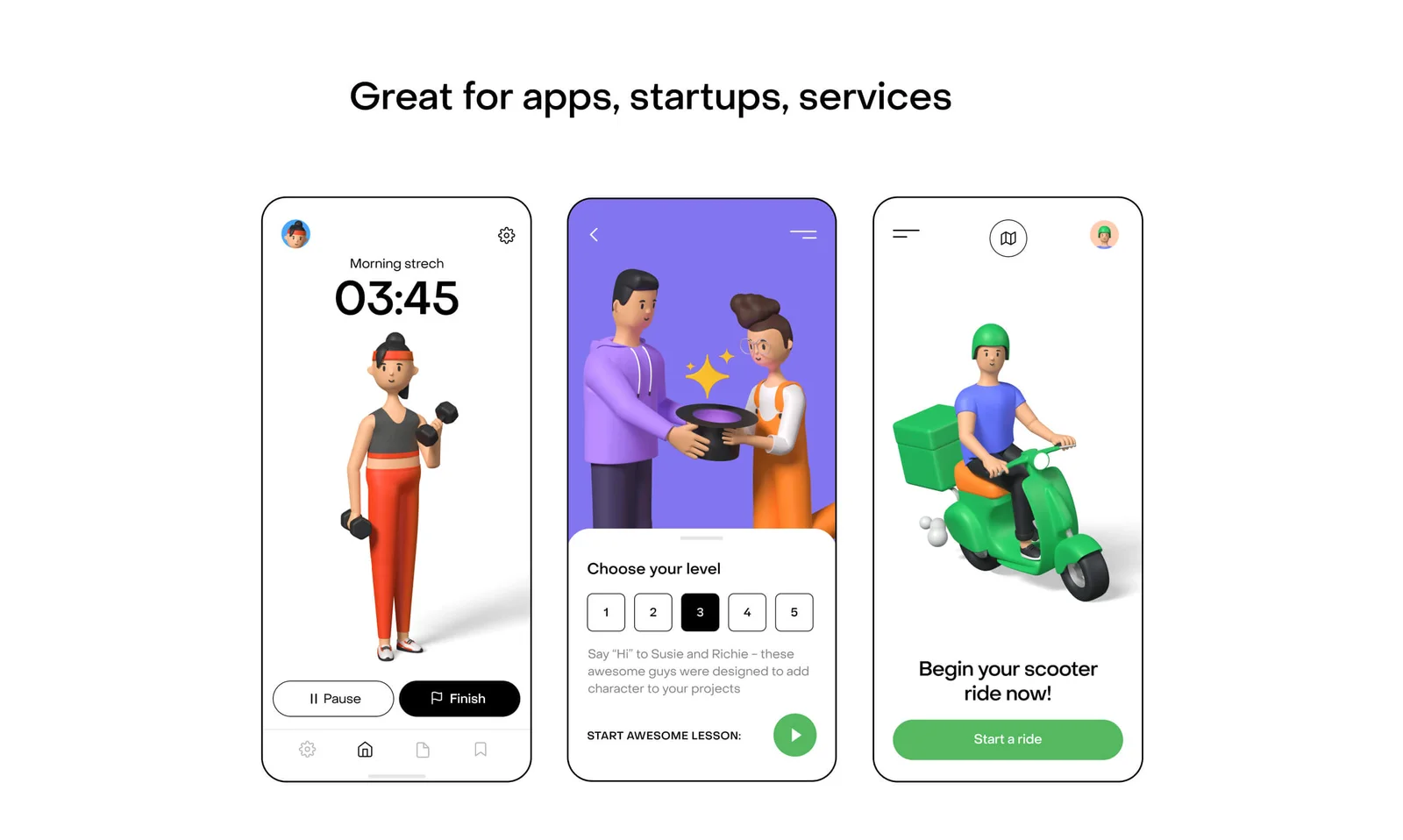 Humans 3D Characters screenshot 7