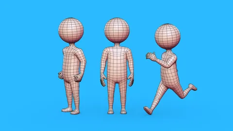 Hyper Casual Stickman - Blender 3d models