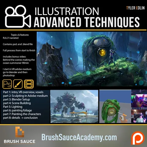 Illustration Advanced Techniques - Blender tutorials & courses