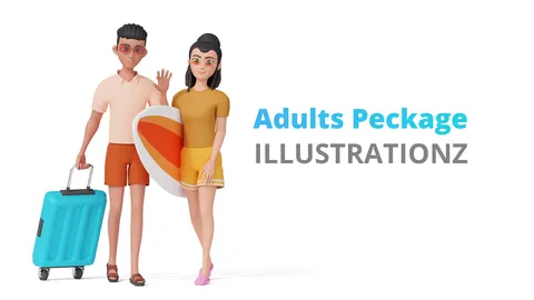 Illustrationz Adults Pack - Blender 3d models