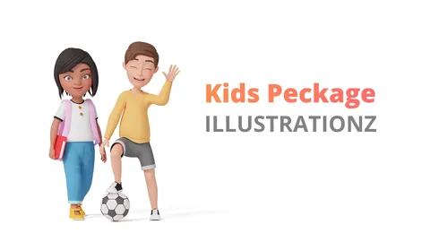 Illustrationz Kids Pack - Blender 3d models
