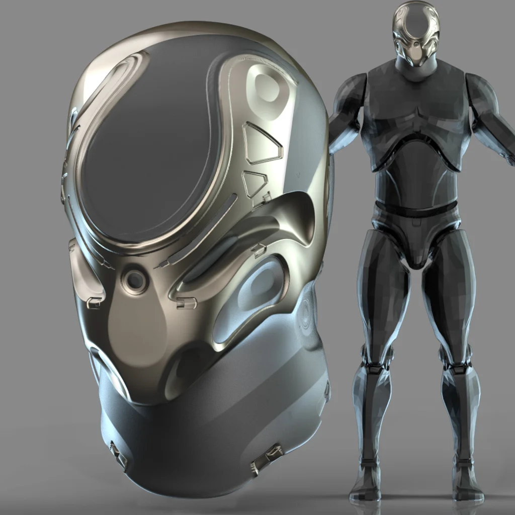 20 Sci-Fi Helmets Kitbash screenshot 2