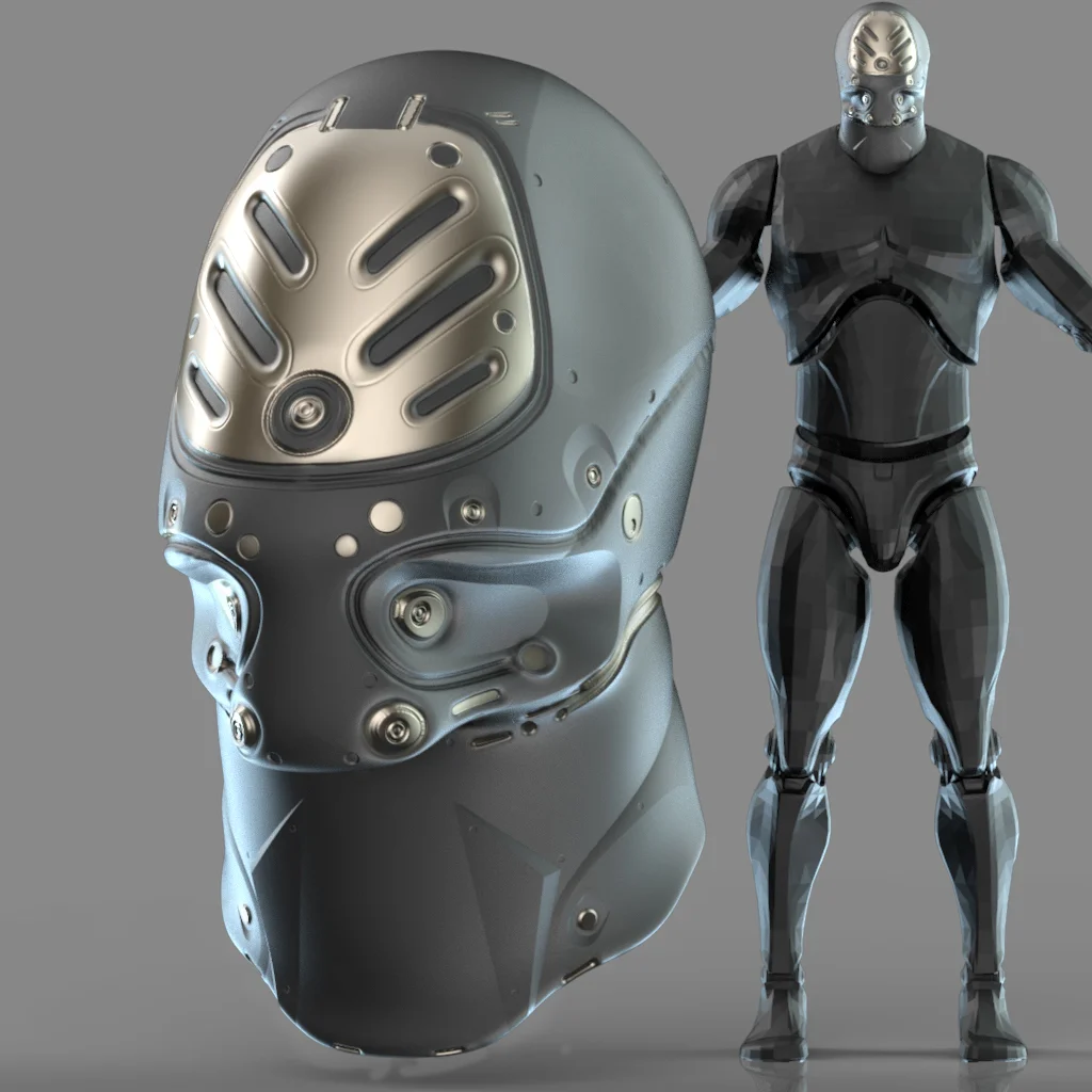 20 Sci-Fi Helmets Kitbash screenshot 3