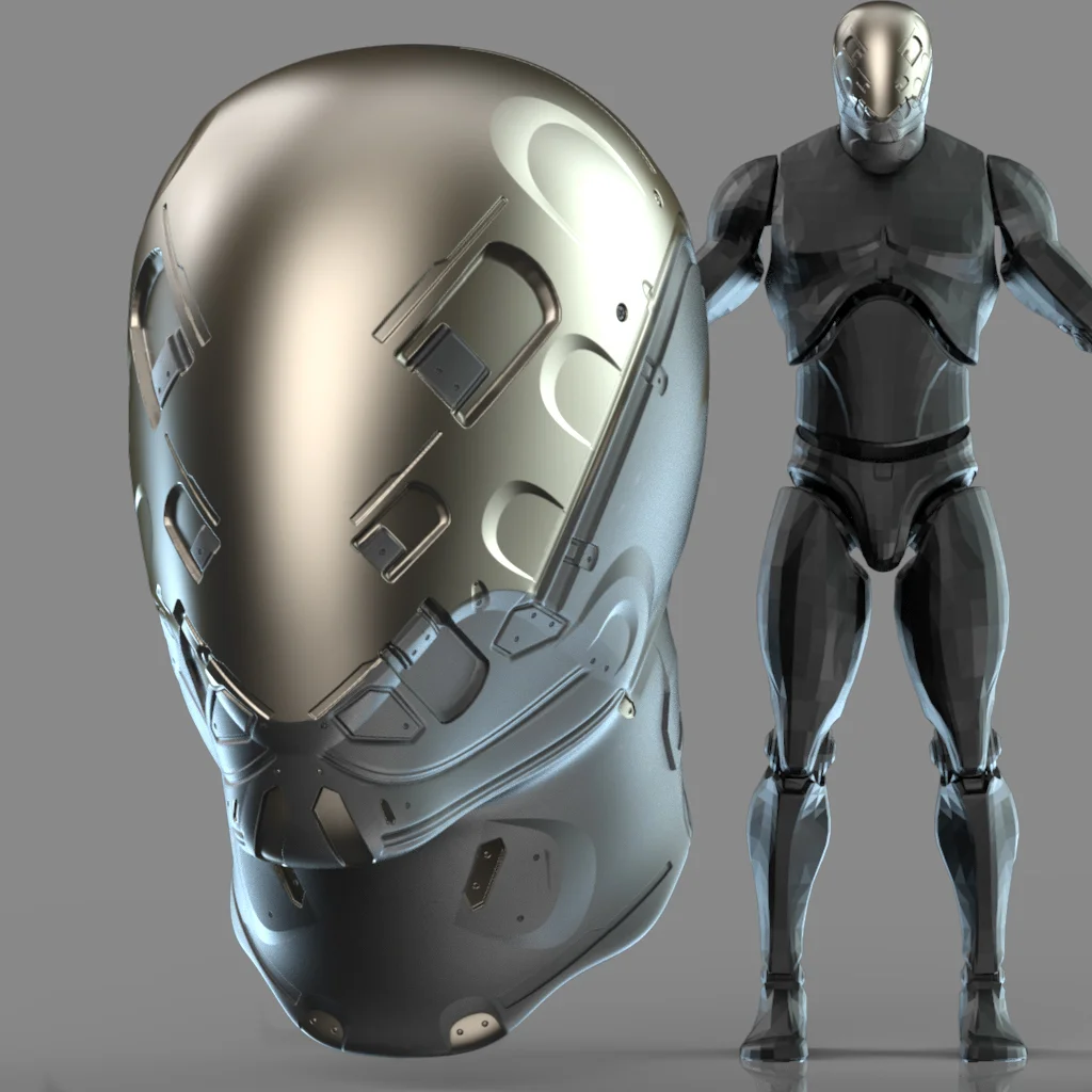 20 Sci-Fi Helmets Kitbash screenshot 8