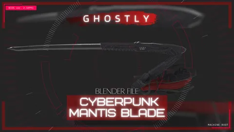 Cyberpunk Mantis Blade - Blender 3d models