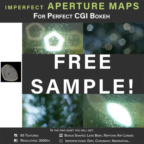 Imperfect Aperture Maps Sample - Blender textures & materials