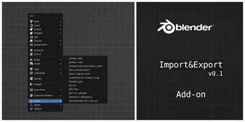 Import & Export - Blender addons