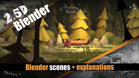 In the Forest - Blender scenes
