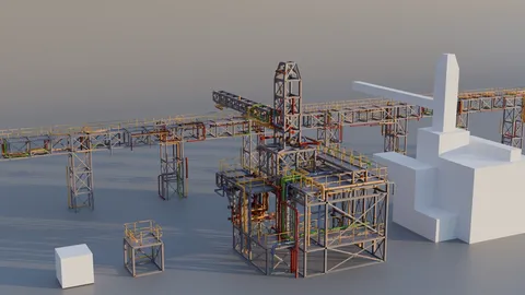 Industrial Structure Generator - Blender geometry nodes