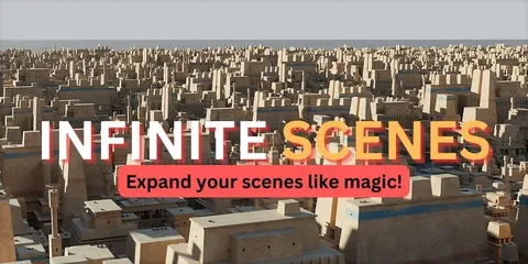 Infinite Scene - Blender geometry nodes