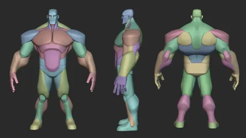 Infinity Hulk Anatomy Blockout - Blender 3d models