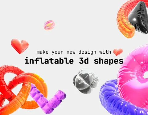 Inflatable 3D Shapes - Blender 3d models