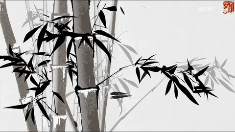 Ink Bamboo - Blender geometry nodes