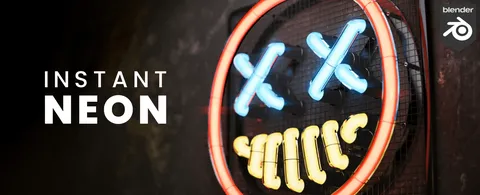 Instant Neon - Blender geometry nodes