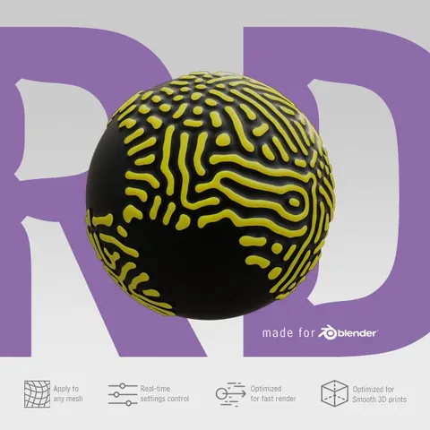 Instant Reaction Diffusion - Blender geometry nodes