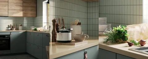 Blue Kitchen Interior - Blender scenes