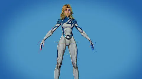 Invisible Woman Rig - Blender 3d models