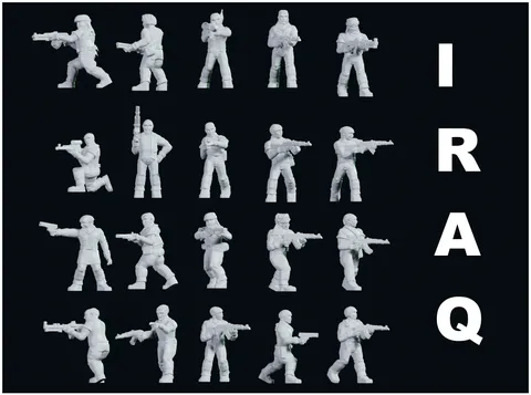 Iraq Insurgents 1/100 - Blender 3d models