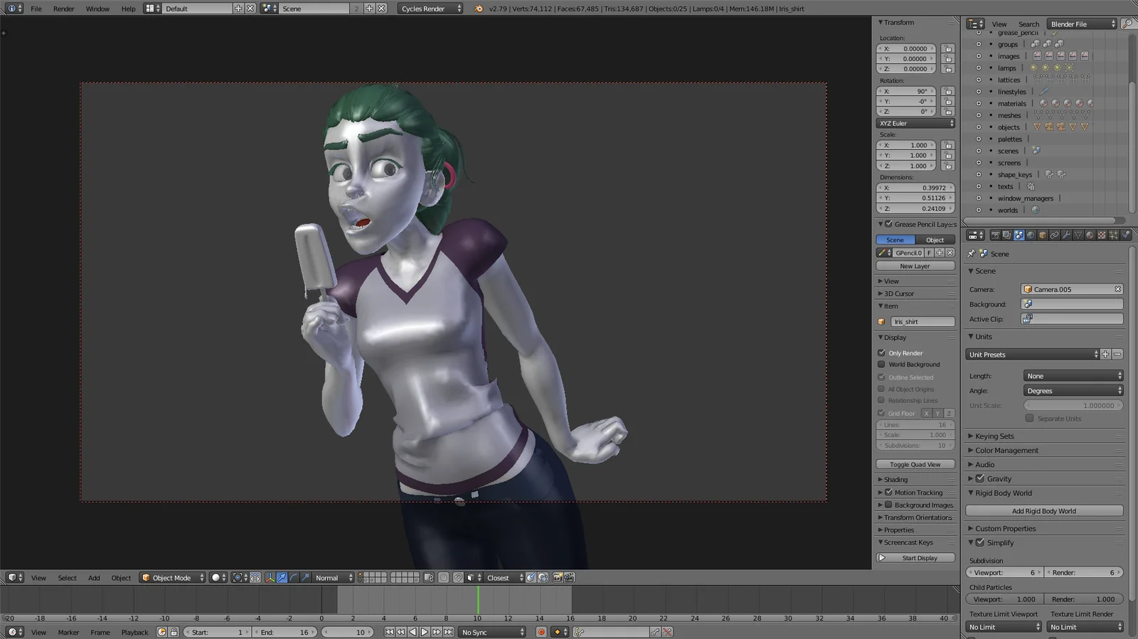 Iris Rigged Character screenshot 3