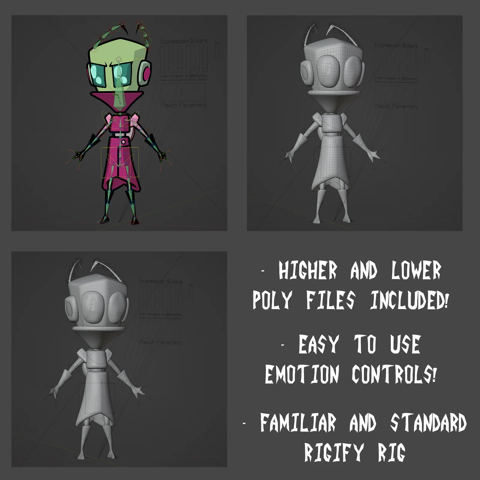 Irken Navigator Character Rig screenshot 4