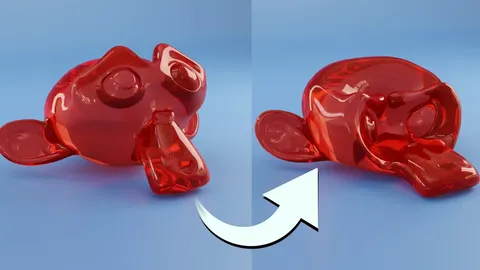 Jello Monkey Head - Blender scenes