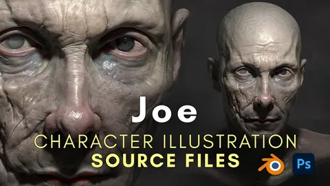 Joe Character Illustration - Blender scenes