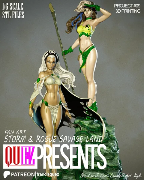 JSC Storm & Rogue Savage Land - Blender 3d models