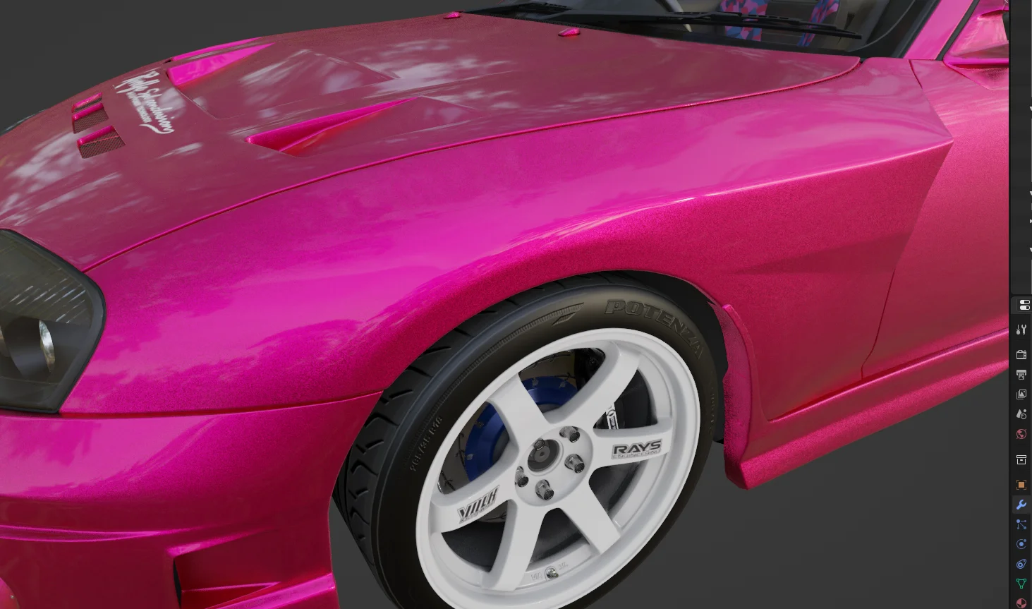 JZA80 Max Racing Front Fender screenshot 3