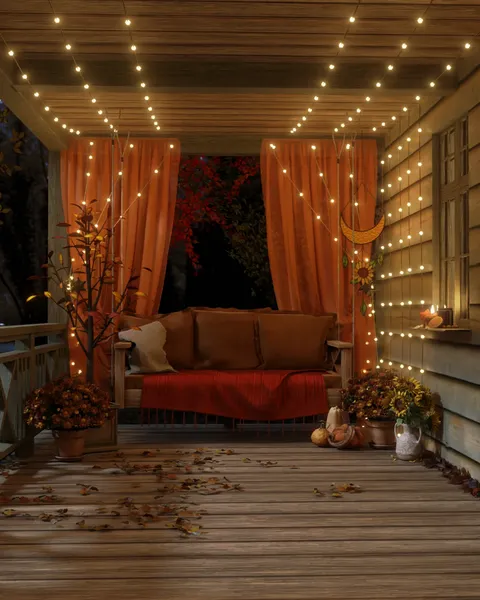 Autumn Porch - Blender scenes