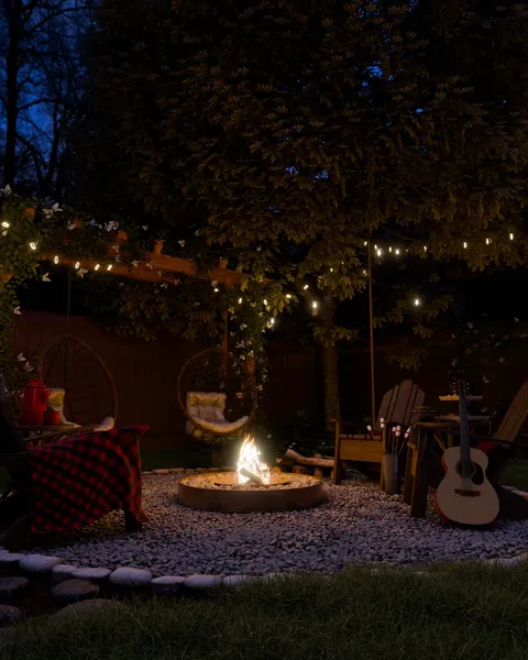 Cozy Bonfire - Blender scenes