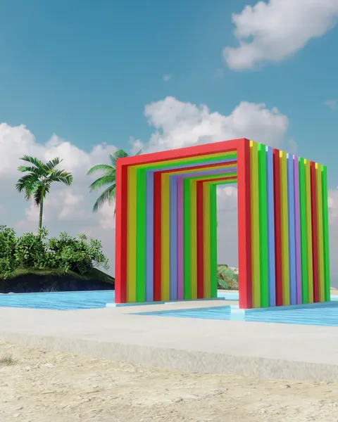 Rainbow Church - Blender scenes