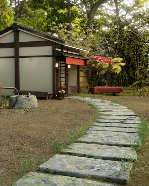 Japanese Roadside Teahouse - Blender scenes