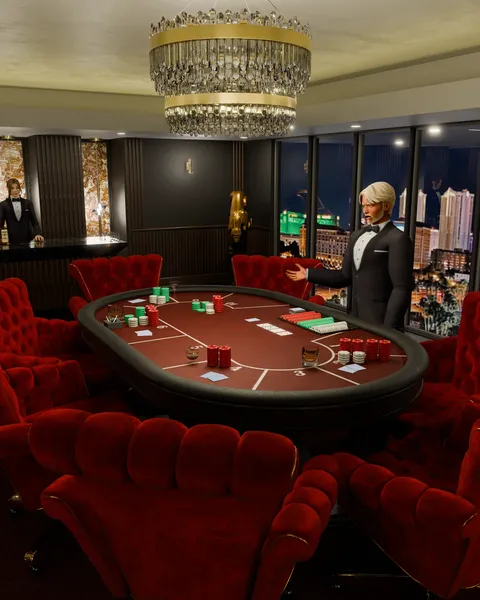 Luxury Poker Room - Blender scenes