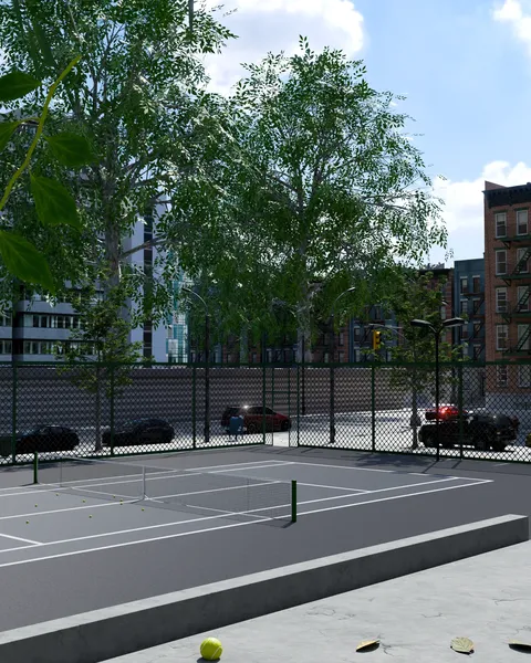 Street Tennis Court - Blender scenes