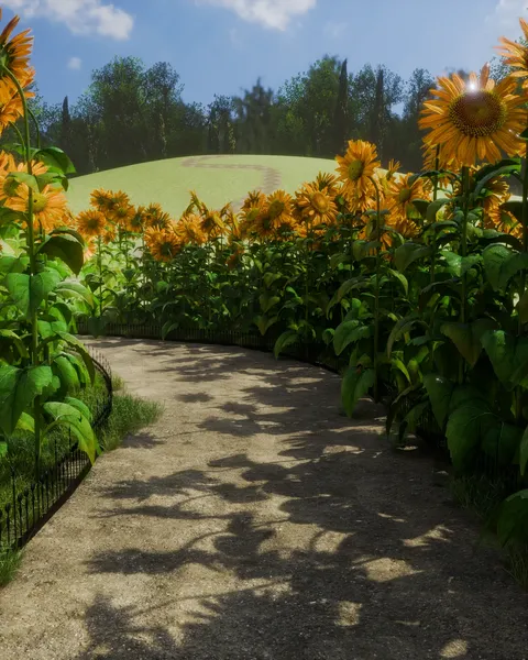 Sunflower Field - Blender scenes