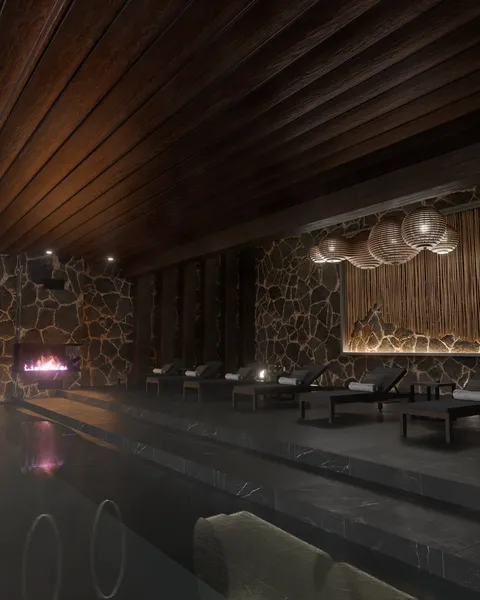 Winter Indoor Pool - Blender scenes