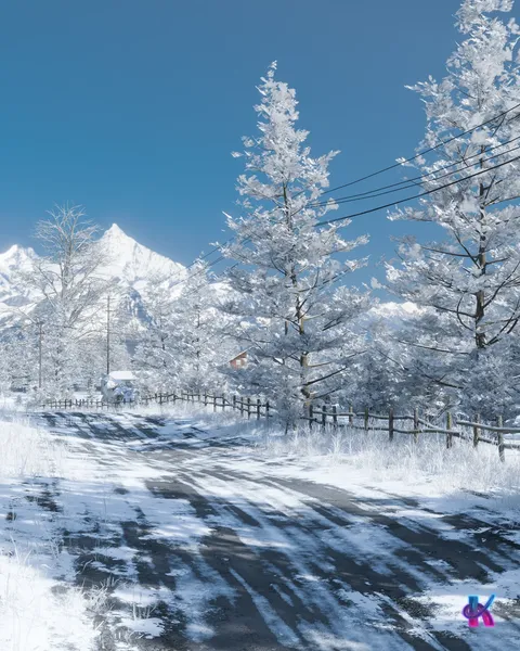 Winter Road 2026 - Blender scenes