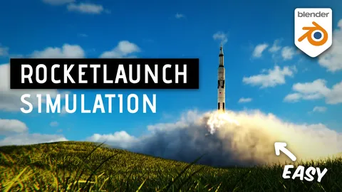 Rocket Launch Smoke Simulation - Blender tutorials & courses